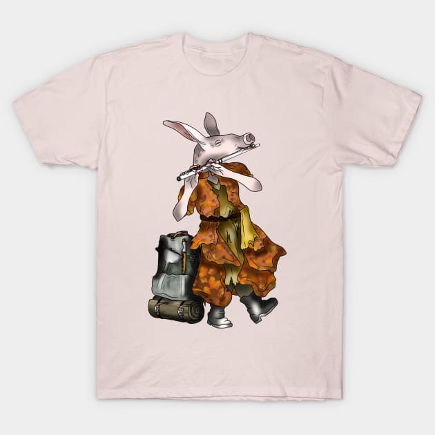 aardvark flute player T-Shirt by cuisinecat